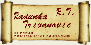 Radunka Trivanović vizit kartica